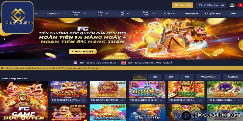 Cần kết nối với trang Megacasino chuẩn để cá cược